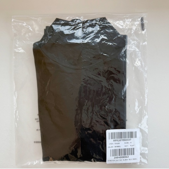 J.Crew Stretch Cotton-blend Mockneck Elbow-sleeve T-shirt in Black - W’s Medium - Picture 6 of 7